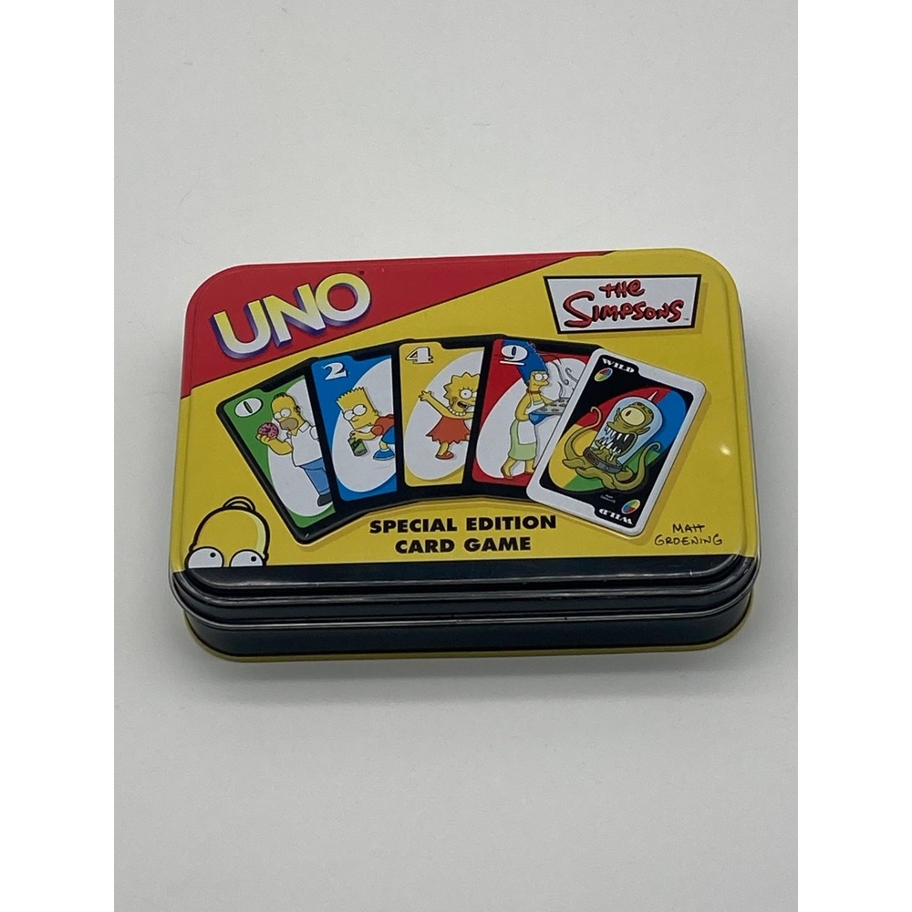 The Simpsons Uno Special Edition Card Game 2003 Collector Tin - Complete